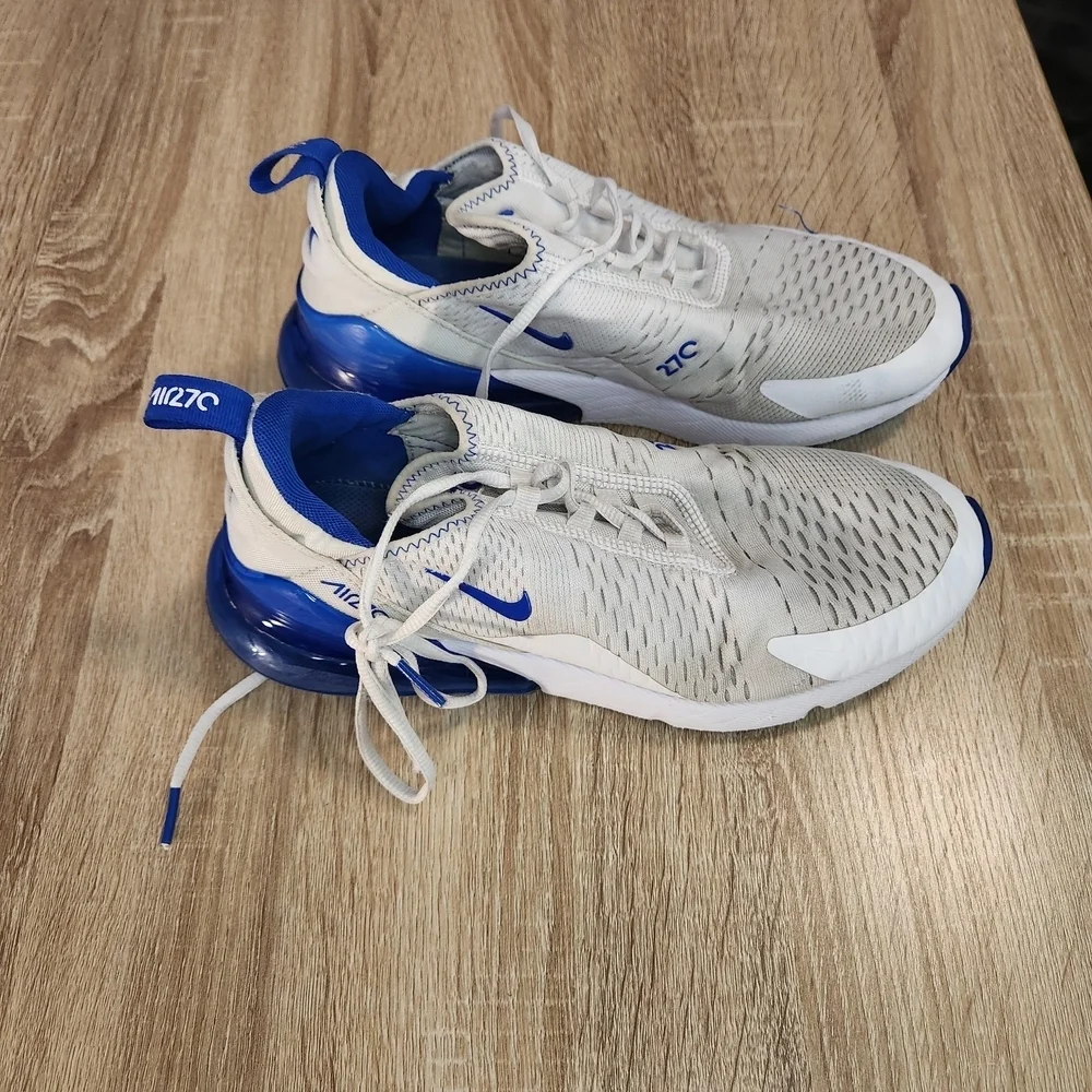 Nike White and Blue Athletic Shoes